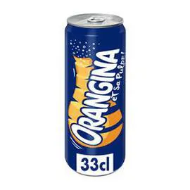 ORANGINA Boisson gazeuse à la pulpe de fruits jaunes boîte slim 33cl