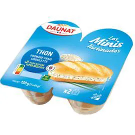 DAUNAT Sandwich thon fromage frais & ciboulette 130g