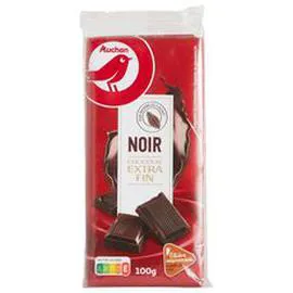 AUCHAN Tablette de chocolat noir 3x100g