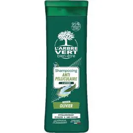 L'ARBRE VERT Shampooing homme antipelliculaire olivier et saponine 250ml