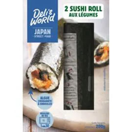 DELI'S WORLD Sushi roll aux légumes 200g