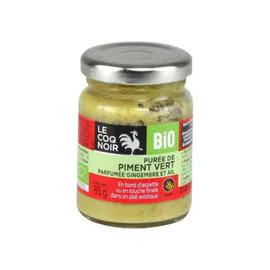 LE COQ NOIR Purée de piment bio vert 85g
