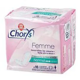 MARQUE REPÈRE, CHORYS Serviette incontinence Normal - x16 x16