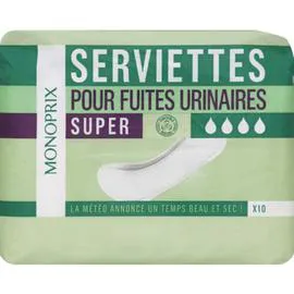MONOPRIX Serviettes pour fuites urinaires Super l'unité