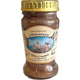 I PISCATURA Filets d'anchois à l'huile d'olive 48g