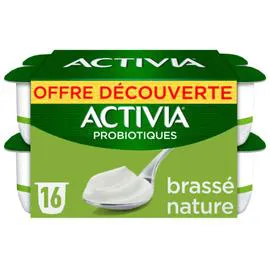 DANONE, ACTIVIA Yaourt brassé nature bifidus 16x125g