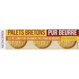 MONOPRIX Palets bretons pur beurre 125g