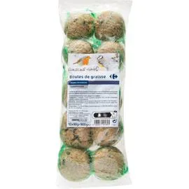 CARREFOUR Boules de graisse oiseaux de la nature 10x90g