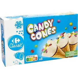 CARREFOUR CLASSIC' Glaces Candy Cones 328g