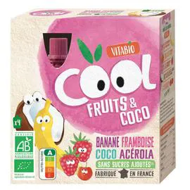 VITABIO Cool Fruits & Coco Banane Framboise Coco Acérola 340g