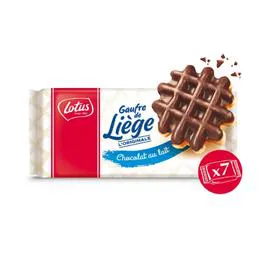 LOTUS BAKERIES Gaufres de liège au chocolat au lait 363g