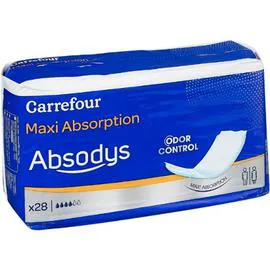CARREFOUR Serviettes incontinence Absodys Maxi Absorption x28