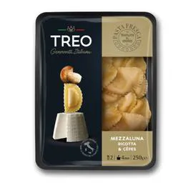 TREO, LA PASTA DI ANGELO Mezzaluna fromage ricotta et cèpes 250g