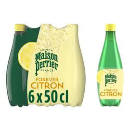 PERRIER Boisson Gazeuse aromatisée Citron 6x50cl