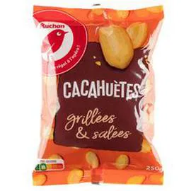 AUCHAN Cacahuètes grillées et salées 250g