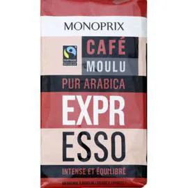 MONOPRIX Café moulu expresso pur arabica 250g