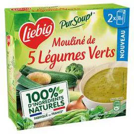 LIEBIG Pur'Soup - Mouliné de 5 légumes verts 2x30cl