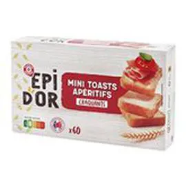 MARQUE REPÈRE, ÉPI D'OR Mini toasts Carré 120g