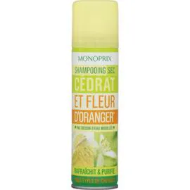 MONOPRIX Shampooing sec purifiant à l extrait de cédrat 150ml