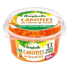 BONDUELLE Carottes râpées citron de Sicile 180g