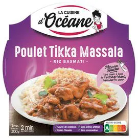 LA CUISINE D'OCÉANE Poulet tikka & riz Basmati 300g