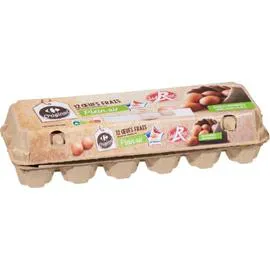 CARREFOUR ORIGINAL Oeufs frais Label Rouge plein air x12