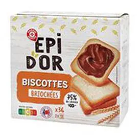 MARQUE REPÈRE, ÉPI D'OR Biscottes Gout brioché x36 300g