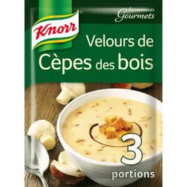 KNORR Soupe déshydratée velours de cèpes et champignons de Paris 91g