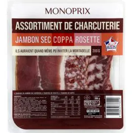 MONOPRIX Assortiment de charcuterie 200g