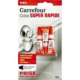 CARREFOUR Colle instantatnée gel 3g