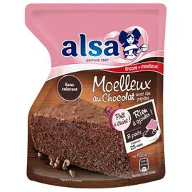 ALSA Préparation gâteau Moelleux chocolat pépites 500g