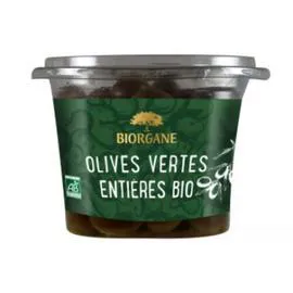 BIORGANE Olives Vertes Entières Bio 250g