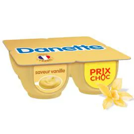 DANONE, DANETTE Crème dessert vanille 4x125g
