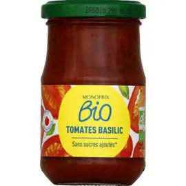MONOPRIX BIO Sauce tomates basilic bio 200g