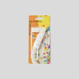 MONOPRIX MAISON Bougie Chiffre 7 l'unité