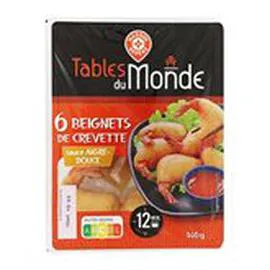 MARQUE REPÈRE, TABLES DU MONDE Beignets crevettes x6 140g