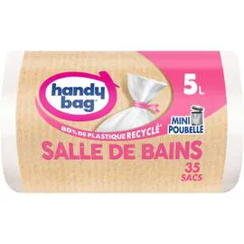 HANDY BAG Sac poubelle salle de bain, 5L x35