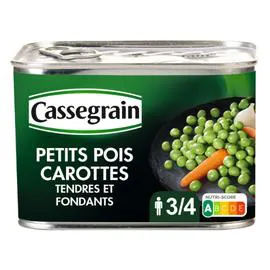 CASSEGRAIN Petits pois carottes 465g