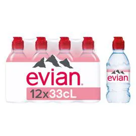 EVIAN Eau minérale naturelle 12x33cl