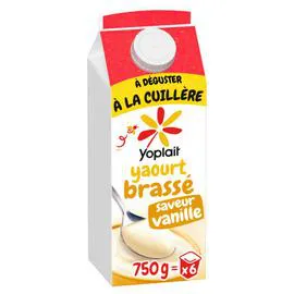 YOPLAIT Yaourt en Brique Yoplait Brassé Saveur Vanille 750g