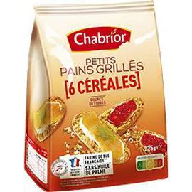 CHABRIOR Petits pains grillés 6 céréales 225g