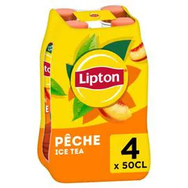 LIPTON Boisson au thé pêche Ice Tea 4x50cl