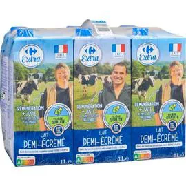 CARREFOUR EXTRA Lait demi-écrémé 1l