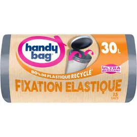 HANDY BAG Sac poubelle Fixation elastique 30L x15