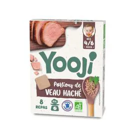 YOOJI Repas bébé haché de veau Bio dés 6 mois 80g