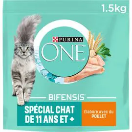 PURINA, ONE Croquettes pour chat 11 ans+ poulet Bifensis 1,5kg