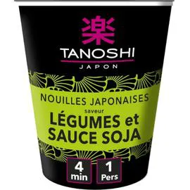 TANOSHI Nouilles japonaises, saveur légumes et sauce soja 65g