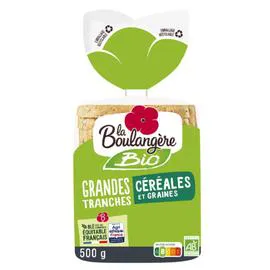 LA BOULANGÈRE Pain de mie Céréales Et Graines Bio 500g