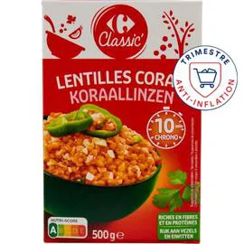 CARREFOUR CLASSIC' Lentilles corail 500g