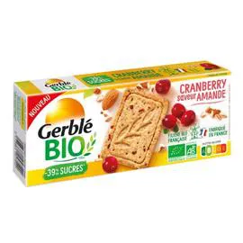 GERBLÉ BIO Biscuit sablé amande & Cranberry Bio 132g